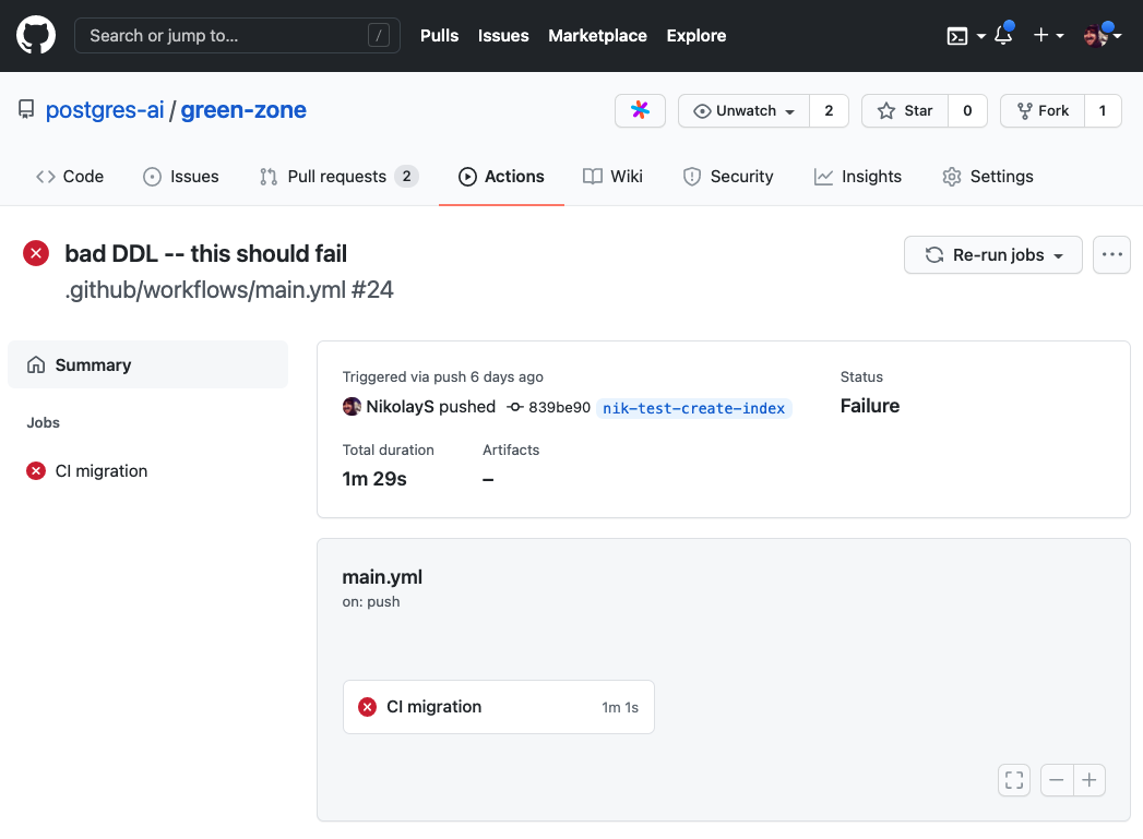 DB Migration Checker capturing dangerous CREATE INDEX (without CONCURRENTLY)