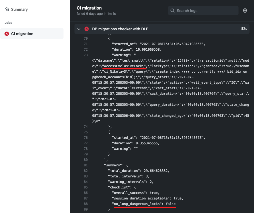 DB Migration Checker capturing dangerous CREATE INDEX (without CONCURRENTLY)