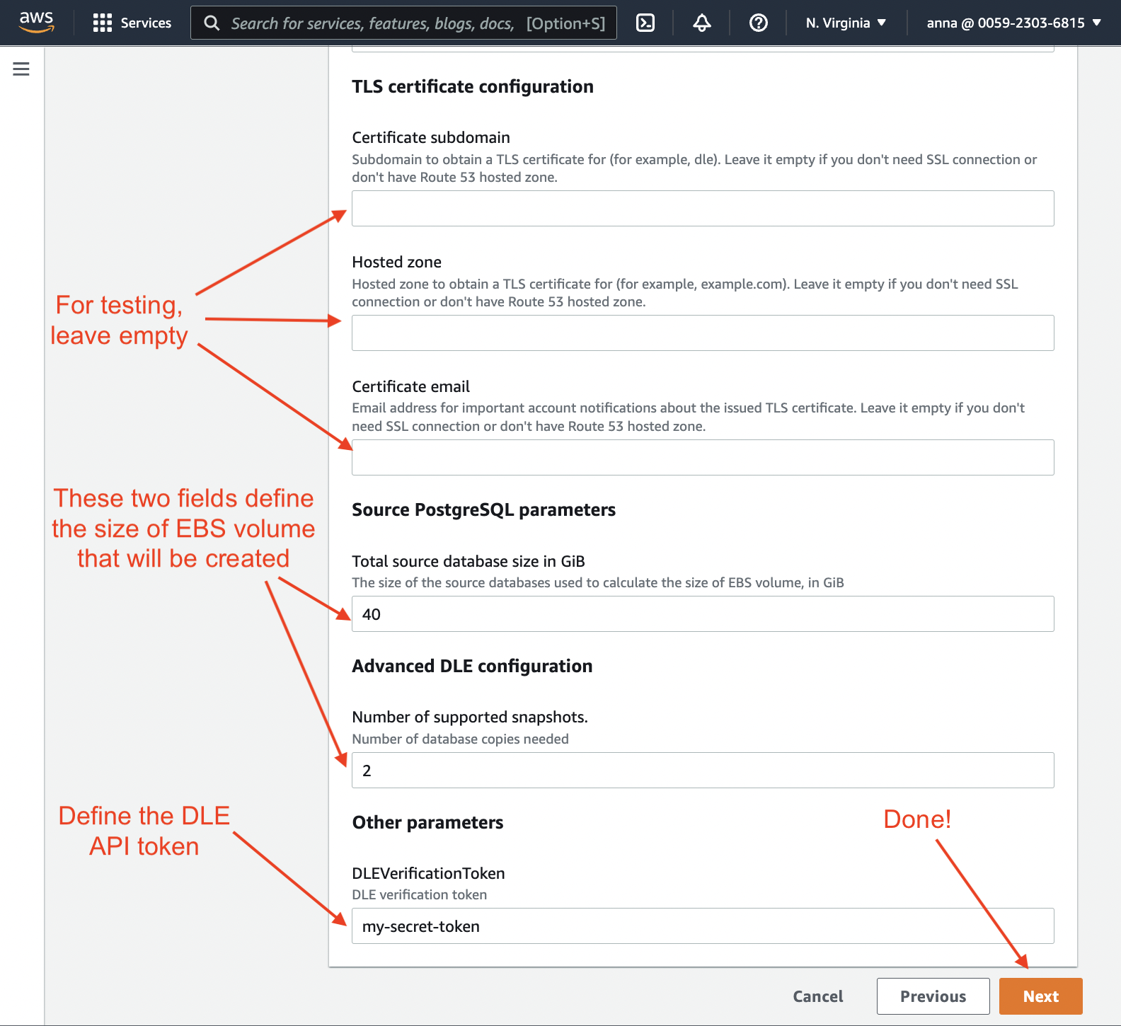 Database Lab Engine in AWS Marketplace: step 7